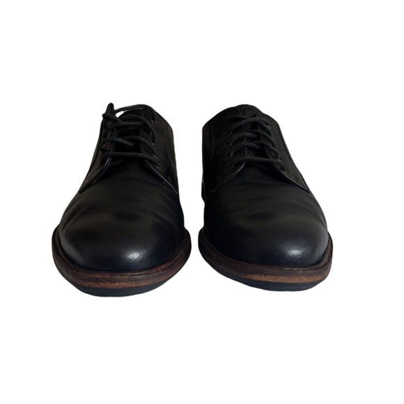 Salvatore Ferragamo Studio Pebble Grain Leather Shoes Black Oxford Derby Men Sz8 main image 10